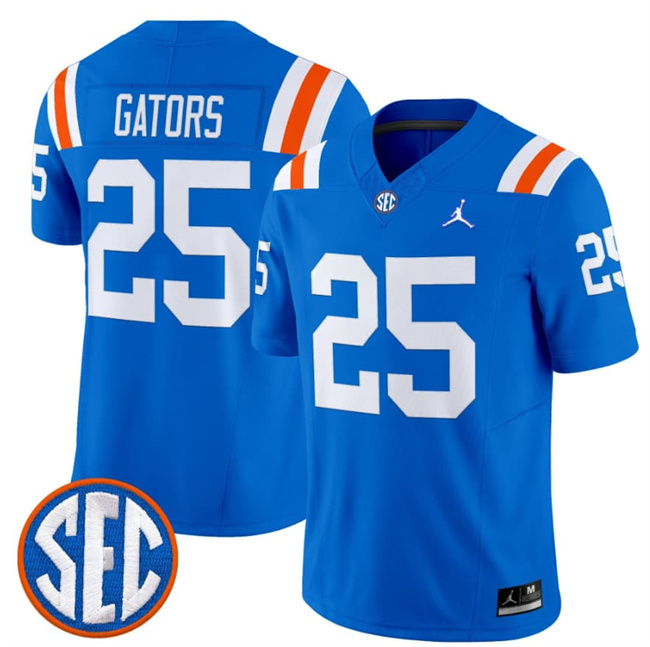 Men's Florida Gators #25 Gators Royal '1960s Throwback' F.U.S.E. Vapor Limited Stitched Football Jersey
